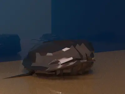 Low Poly Cambric period set Low-poly 3D model