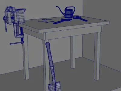 Part of an abandoned room in a USSR industrial building Free 3D model