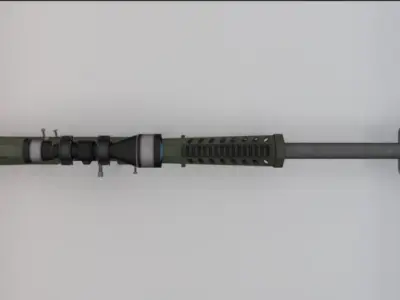 Heavy Sniper Rifle  Low-poly 3D model