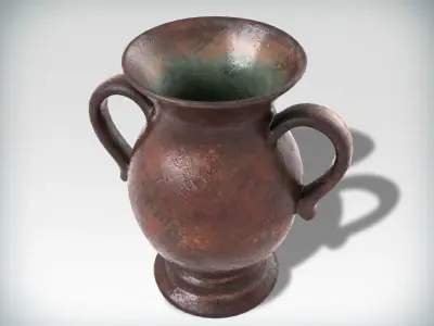 Flowervase bronze vase with handle Free low-poly 3D model