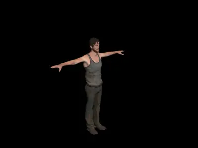 Sci-Fi Man unrigged Free 3D model