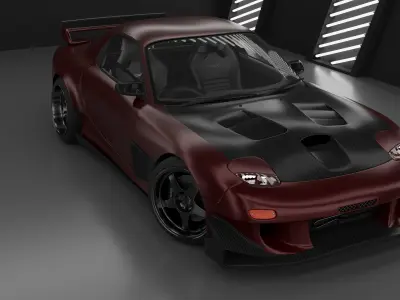 Rx7 FD custom bodykit Low-poly 3D model