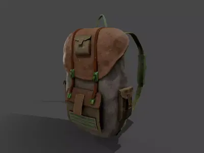 Backpack 5 Low-poly 3D model