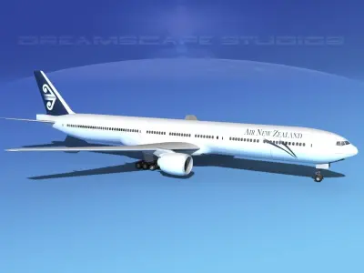 Boeing 777-300 New Zealand 3D model
