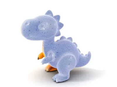 Smiling Dinosaur Character Model Pack Low-poly 3D model