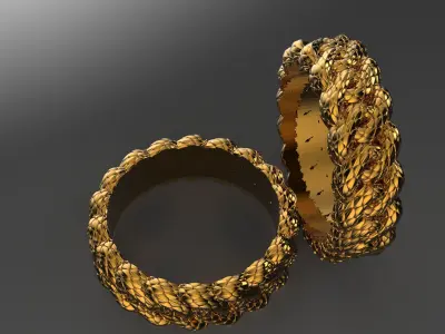 Snake pattern ring 3D print model