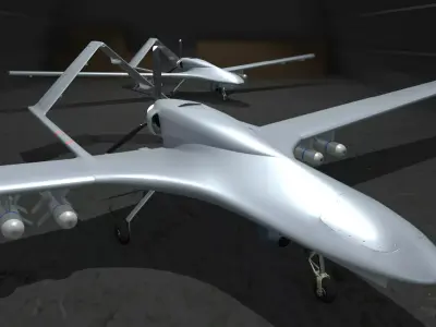 BayraktarTB2 unmanned aerial vehicle Low-poly 3D model