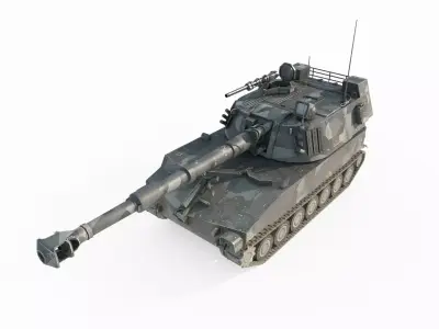 Science fiction weapon vehicle tank killer 3D model