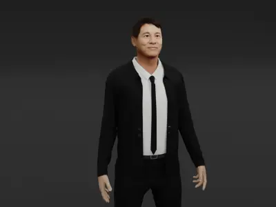 jet li Low-poly 3D model