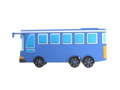 Bus 3d Illustration 3D model