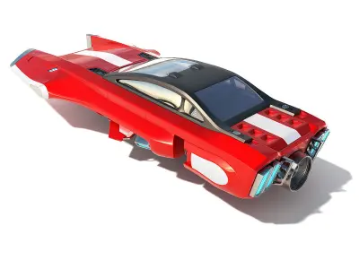 Flying racing car 3D model