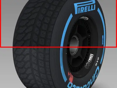 enkei wet front tyre Low-poly 3D model