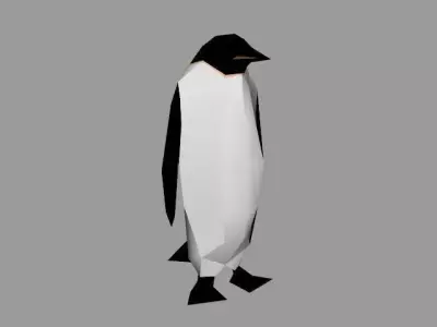 Low Poly Penguin Model Low-poly 3D model