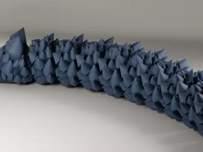 Articulated Crystal Snake 3D print model