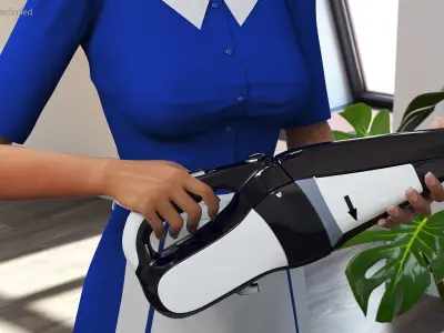 Rigged Housekeeping Maids Collection for Cinema 4D 3D model