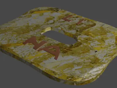 Decorative item in Youtube logo shape porcelain material Low-poly 3D model