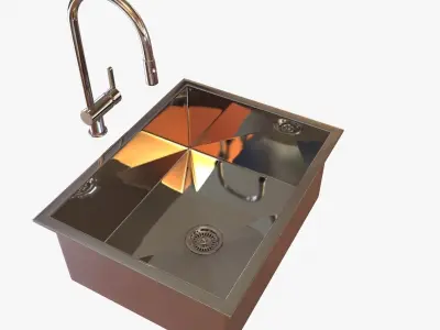 Plumbing fixtures set 3D model