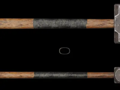 GAME READY SLEDGEHAMMER PBR RIGGED Free low-poly 3D model