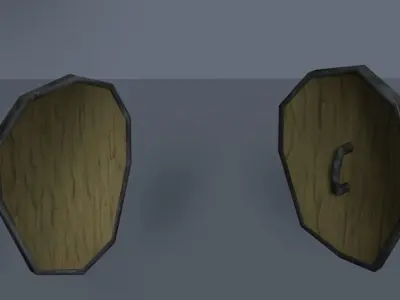 Collection of Fantasy Melee Weapon and Armor Shield Game Ready   Low-poly 3D model