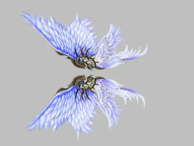 Purple2 Wing Low-poly 3D model