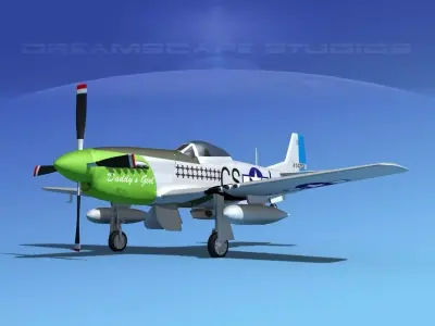 P-51D Mustang Daddys Girl 3D model
