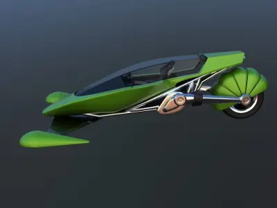 Futuristic Motorcycle 3D model