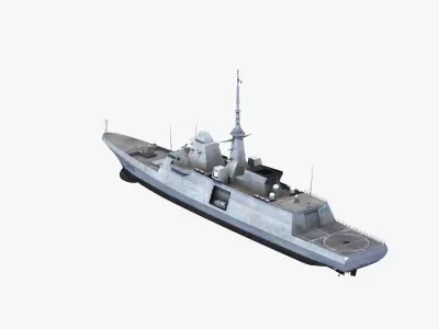 FREMM Aquitaine Frigate 3D model