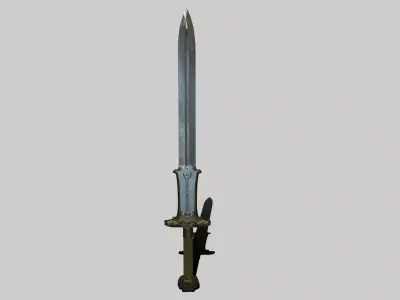 Atlantean Sword Low-poly 3D model
