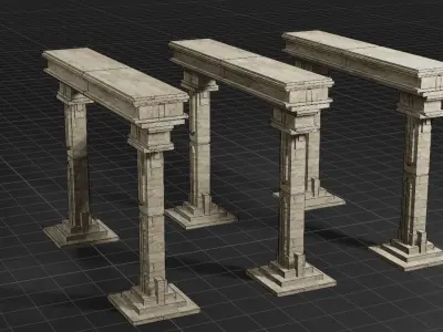 Ancient ruin - Low Poly - PBR Low-poly 3D model