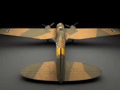Heinkel He 111 german bomber 3D model