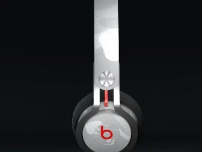 Beats Mixr custom white Camo 3D model