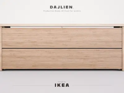 IKEA Dajlien Bamboo Gym Bench Stool Free 3D model