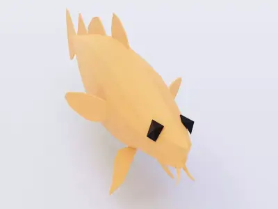 Cod fish low poly 3d model  Low-poly 3D model