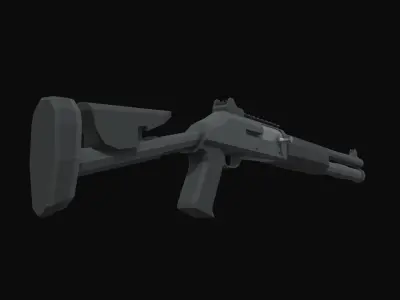 XM1014 Low Poly shotgun Low-poly 3D model
