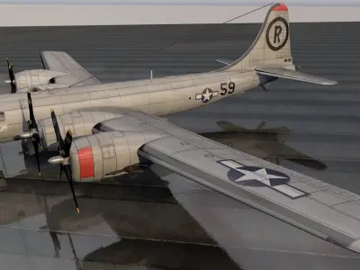 Boeing B-29N Superfortress - NUKE 3D model