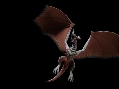 Wyvern 01 Low-poly 3D model