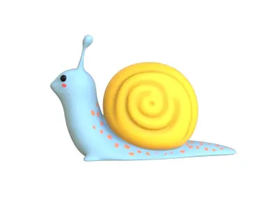 Cartoon Snail v006 - 3D Model Low Poly Low-poly 3D model