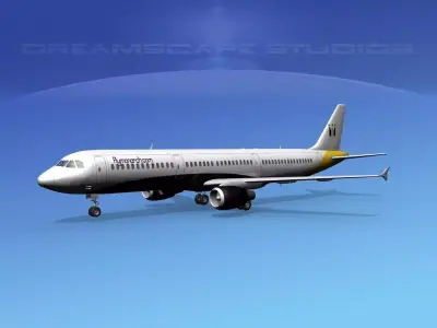 Airbus A321 Monarch 3D model
