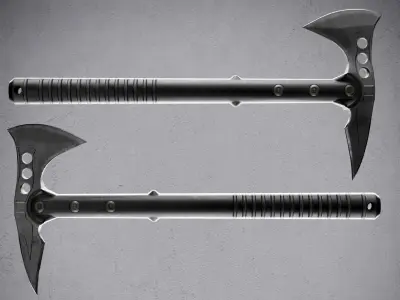 tomahawk two axes Low-poly 3D model