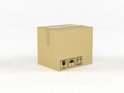 Cardboard Boxes 3D model