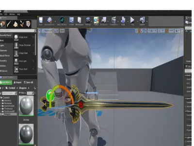 Sword and Sheath Medieval Maltese Knights Cross Low-poly 3D model