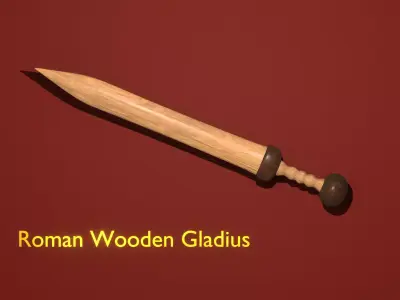 Roman Wooden Gladius Low-poly 3D model
