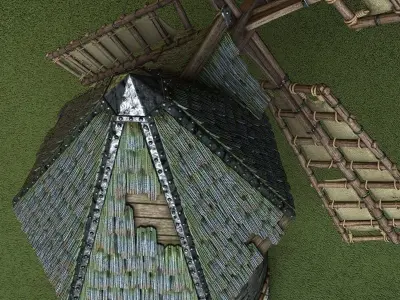 Medieval Windmill 3D model