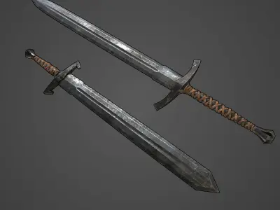 Next Gen AAA Generic Medieval Swords Set 2 Free low-poly 3D model