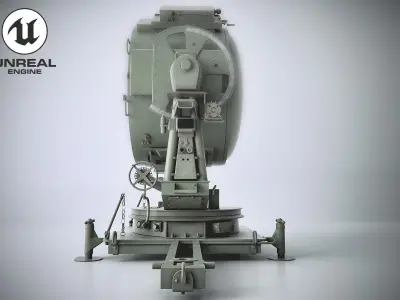 150cm Flak Scheinwerfer Searchlight  3D model
