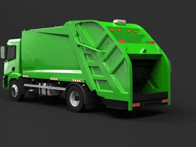 Generic EU Gargabe Truck 3D model purchase