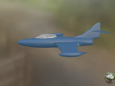 F9F-2 Panther 3D model