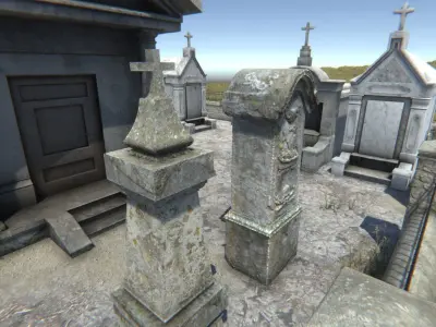 Graveyard Pack 1 Low-poly 3D model