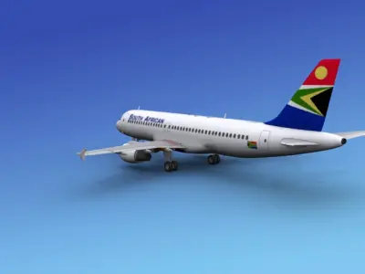 Airbus A320 South African 3D model