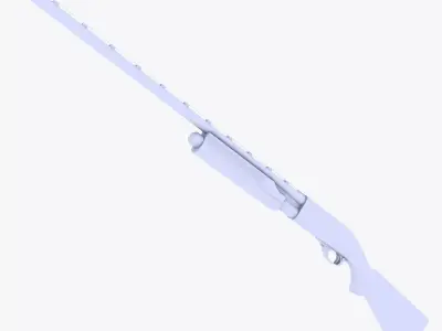 12GA Pump Shotgun Low-poly 3D model